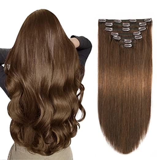 Clip-In Extensions – Chestnut Brown (#4)