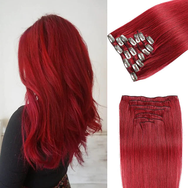 Clip-In Extensions – Wine Red