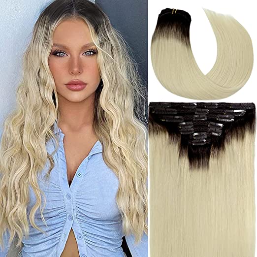 Clip-In Extensions – Ombre Brown to Blonde