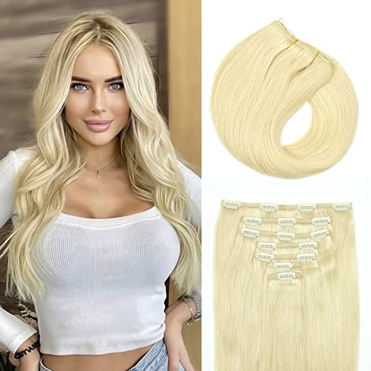 Clip-In Extensions – Platinum Light Blonde (#60)