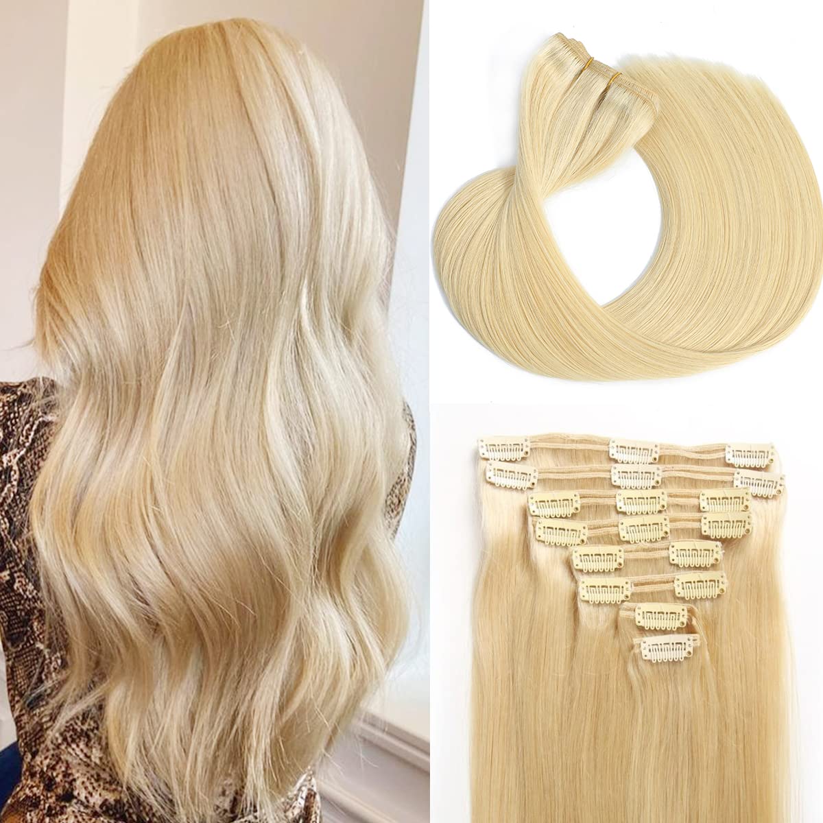 Clip-In Extensions – Golden Blonde (#24)