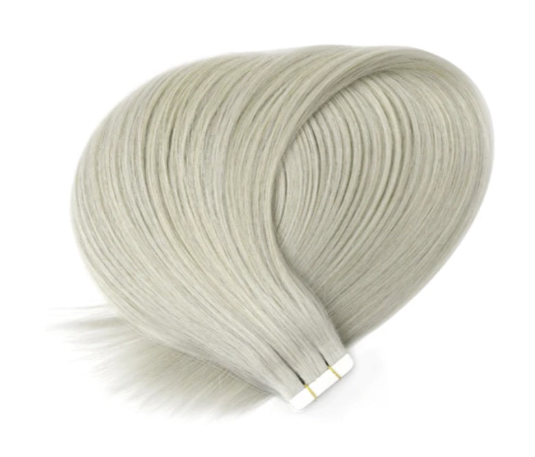 Tape-In Extensions – Light Blonde Grey