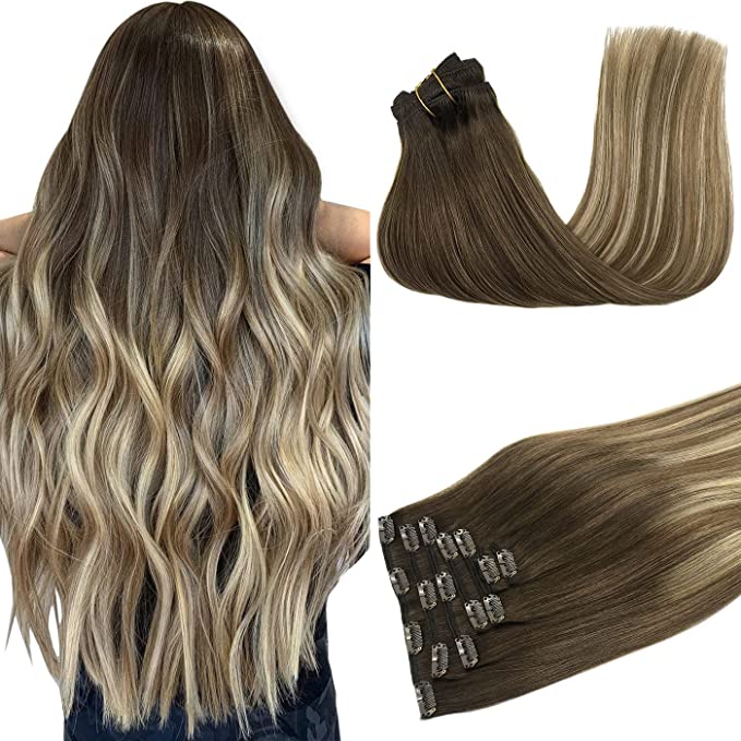 Clip-In Extensions – Balayage Chocolate Brown to Blonde (#3/#60)