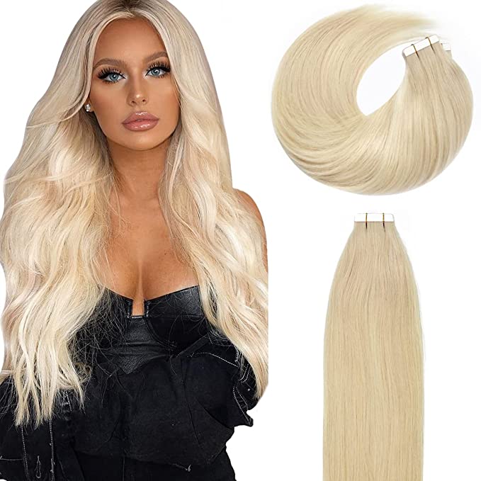 Tape-In Extensions – Platinum Blonde #60